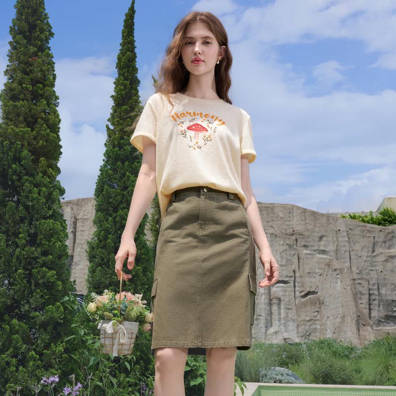 Betu Women's Mushroom Print Short Sleeve T-Shirt