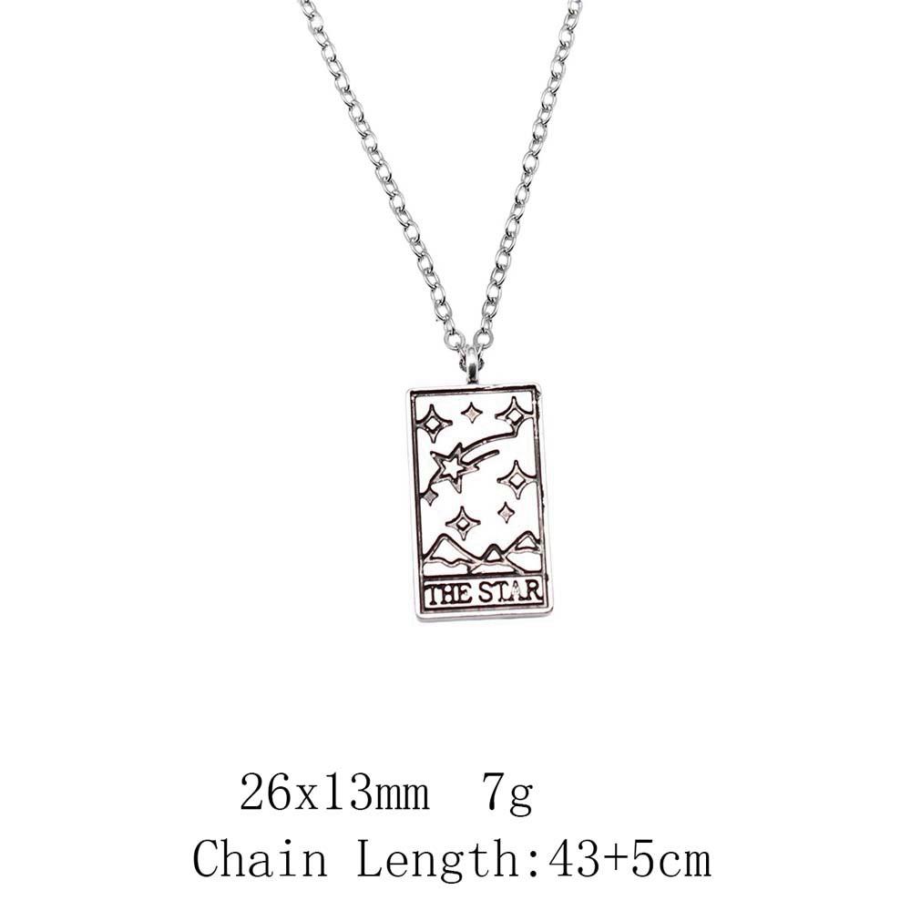 2025 Trend Chain Necklace Men Best Friendship Encouragement Tags Tarot Necklace On The Neck 43cm Chain Ornaments For Home Pendants And Necklaces