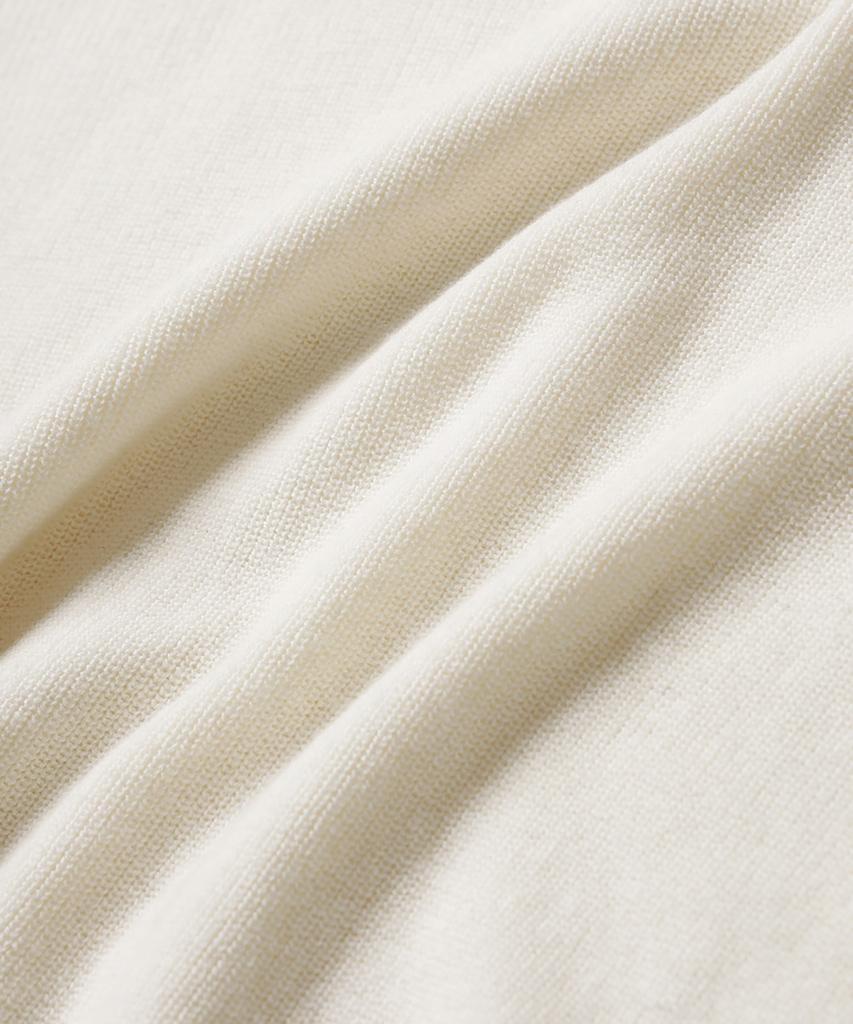 TAILDERN Leon Round Cotton Wool Sweater Ivory
