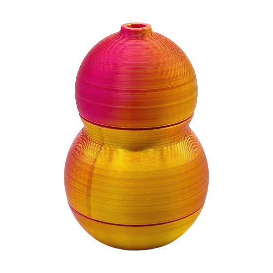 3D Printed Spinning Gourd Toy Stress Anxiety Relief Spinner Gourd Kids Adults Portable Lightweight Mini Rotatable Gourd Desk Toy
