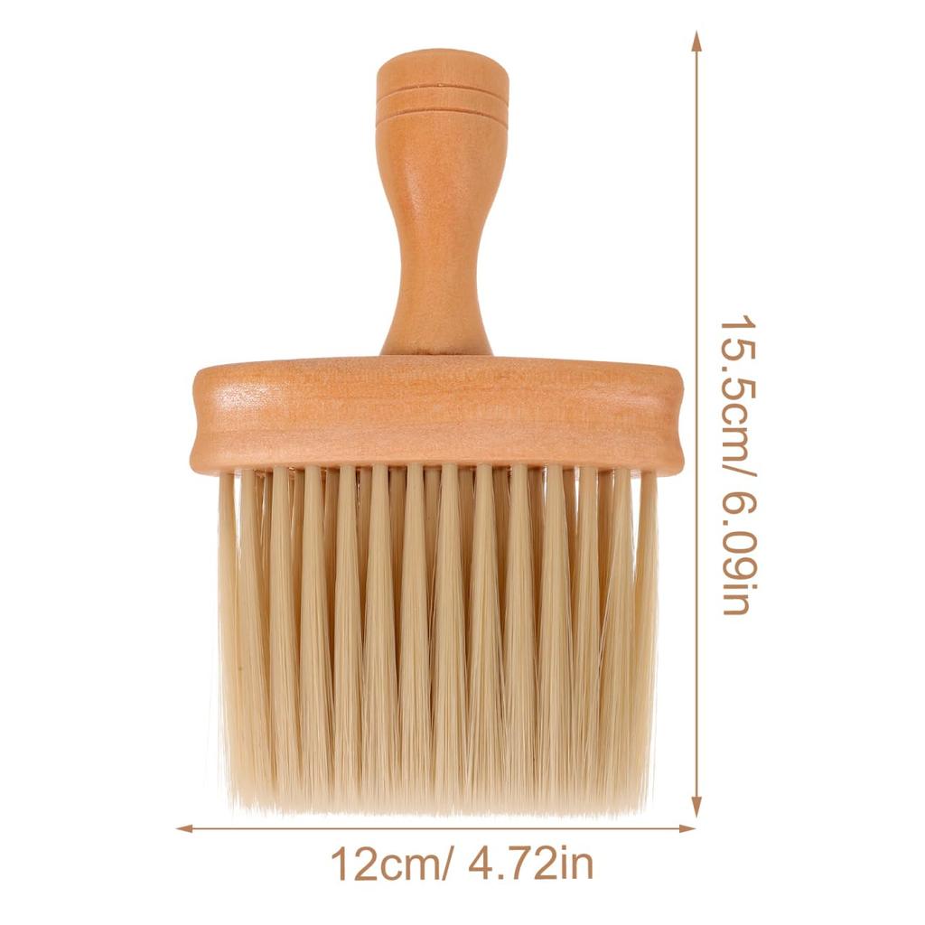 FRCOLOR Haircut Hair Trimming Brush with Wooden Lightweight Inches X Hair Brush for Barbershops and Hair Salons Brush, Handle, 85g, 6.1 4.7 Inches,