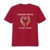 Mens Cancer Sucks Awareness T Shirt with Multicolor Ribbon Design for Breast Prostate Lung Skin Colon Causes vintage Washed