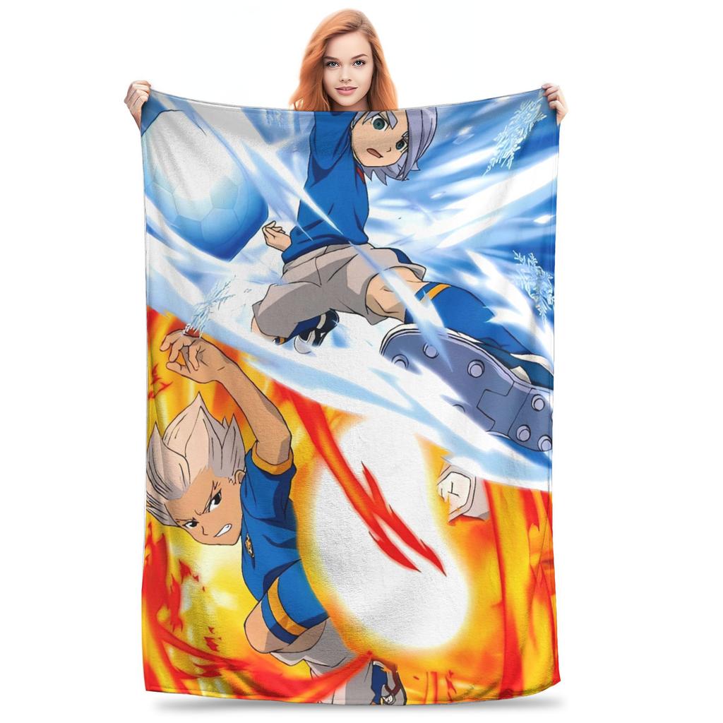 Inazuma Eleven Axel Blaz Gouenji  Plush Blankets Girls Boys  Flannel Throw Blanket Bed Soft Customized Quality Bedspread Gift