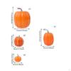 7 Pieces Pumpkin Decorations Glossy Fake Pumpkins Halloween for Mantel