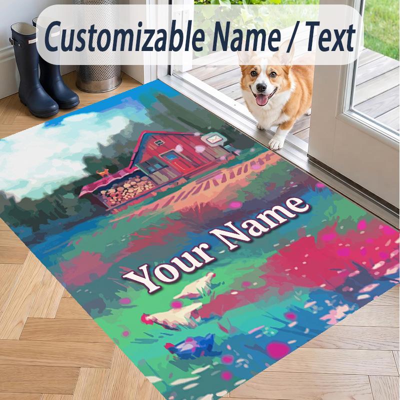 Custom Text Stardew Valley Pattern Floor Rug Soft Indoor Carpet Mat Living Room Bedroom