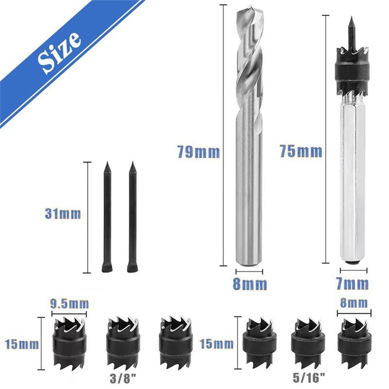A84X-10Pcs Spot Weld Cutter Sets Double Sided, 3/8In & 5/16In HSS Rotary Spot Weld Cutter Remover Drill For Power Drill Spot