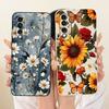 For Honor 70 70Pro 70 Pro+ Cute Cat Flower Cartoon Phone Case For Honor 70 Pro Plus Honor70 Shockproof Soft Silicone Bumpers