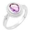 Silver Ring with Natural Amethyst, Item Weight 4.07 G (1634196)