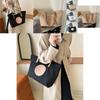 Trendy Canvas Tote Bag For Women Spacious Stylish Commuter Handbag With Dual Straps
