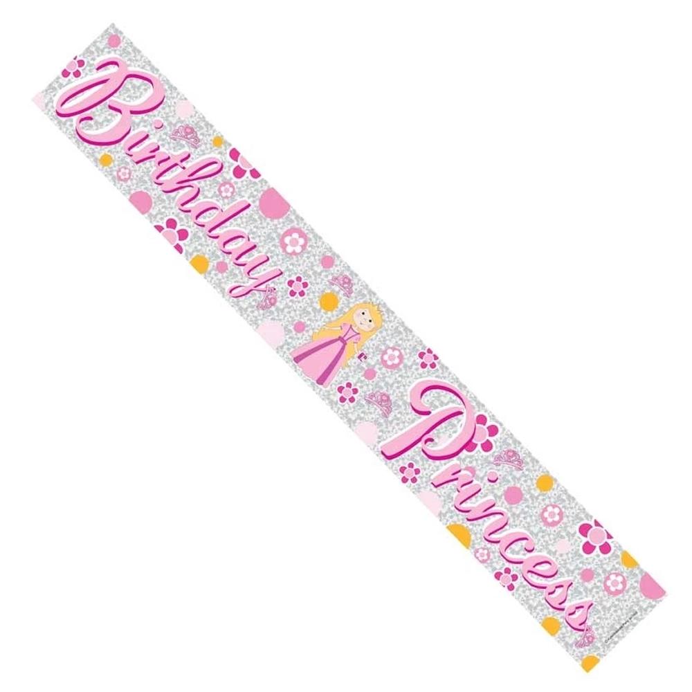 Apac Birthday Princess Foil Holographic Banner