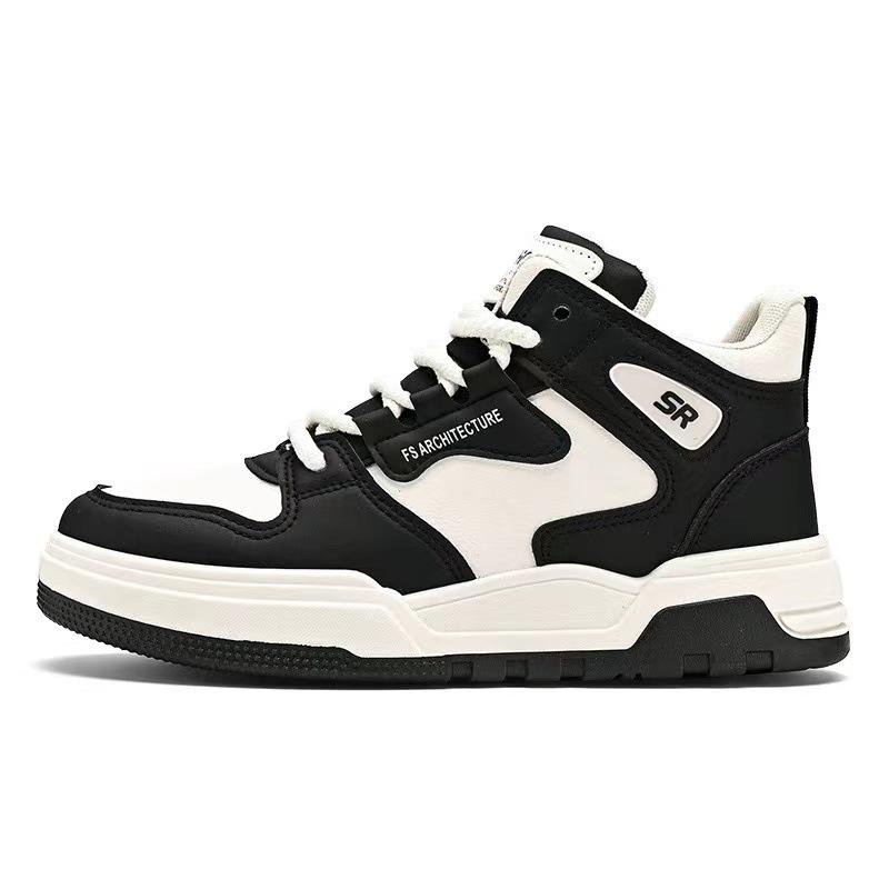 Black and White Panda High-top Men's Shoes Casual Students Platform Tide Brand Board Shoes Popular Casual Sports Shoes Men's Tide Shoes