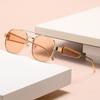 2025 High-End European & American Fashion UV-Protective Geometric Metal Sunglasses