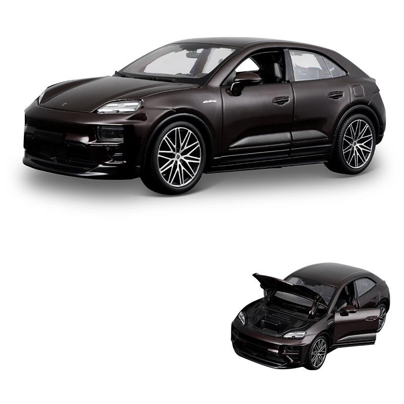 AABKQ1 Bburago 1:24 Porsche Macan EV SUV Alloy Luxy Car Model Diecast Metal New Energy Electric Vehicles Car Model Simulation Kids Gift