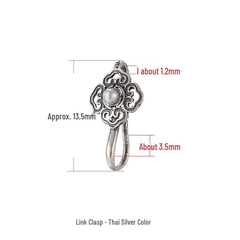 

925 Sterling Silver Gold-Plated Butterfly & Flower Clasp Necklace Bracelet DIY Rope Beaded String Pendant