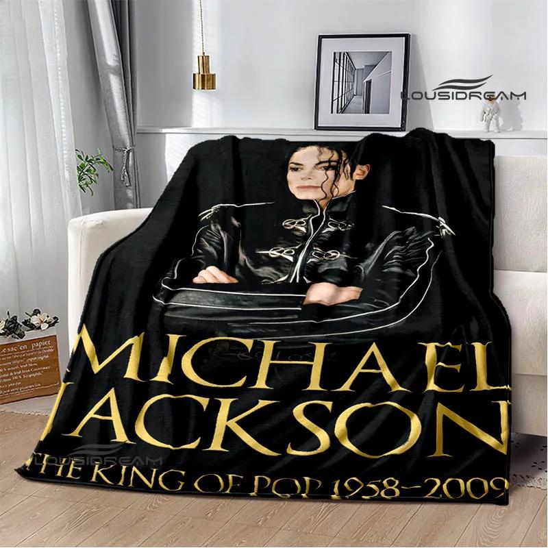 Coperte con stampa retrò di Michael Jackson Coperta da picnic Coperta in flanella Coperta morbida e accogliente Coperte da viaggio Coperture per letto Regalo di compleanno
