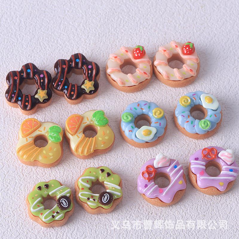 Cute DIY Resin Donut Simulation Materials for Jewelry and Crafting