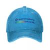 Unisex Commodore Plus 4 Logo Baseball Caps Fashion Distressed Denim Headwear Adjustable