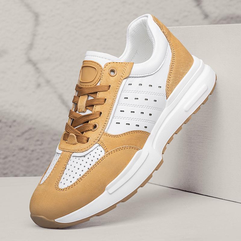 

High Quality Rubber Non Slip Sole Travel Shoes Branded Men Comfortable Leather Sports Shoes Outdoor Breathable Mens Casual Shoes 45