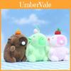 Adorable Cute Capybara Plush Toy Keychain With Bubble Blowing Features In Pink Green And Light Brown