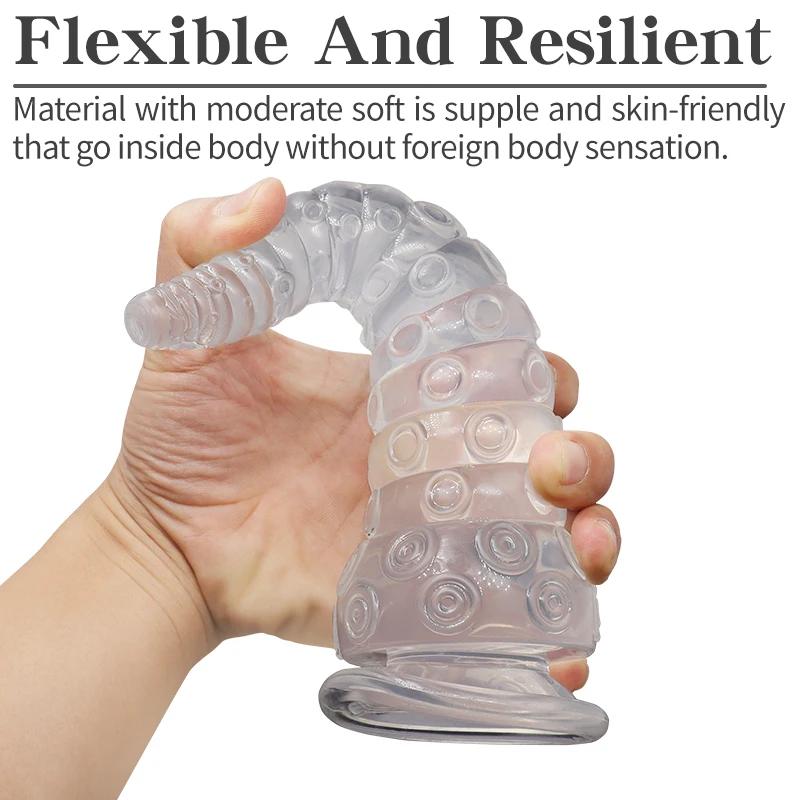 S/M/L False Penis Octopus Feet Penis Monster Tentacles Anal Insertion Female Vaginal Clitoral Stimulator Sexy Male Gay Adult Toy