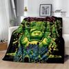 Coperta Stampata Cartoon G-Ghostbusters Calde Coperte in Flanella Morbide e Confortevoli Coperta da Casa Viaggio Fodere per Letto Regalo di Compleanno