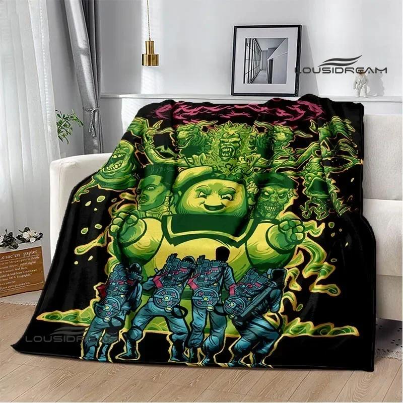 Coperta Stampata Cartoon G-Ghostbusters Calde Coperte in Flanella Morbide e Confortevoli Coperta da Casa Viaggio Fodere per Letto Regalo di Compleanno