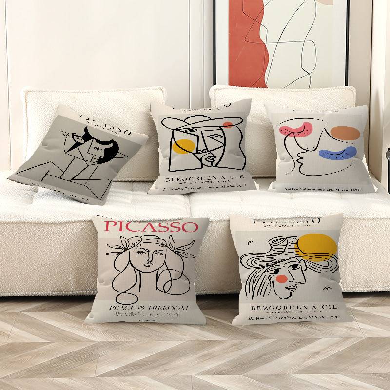 P-Picasso Woman Pillow Cover Sofa Cushion Cover Home Room Decoration Children Gift
