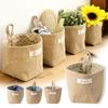 Hanging Cotton Linen Mini Storage Basket Home Kid Toy Sundries Bag Organizer Box