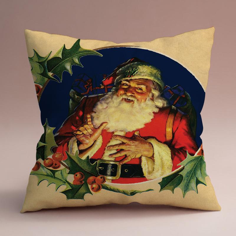 Трансграничная скандинавская рождественская наволочка, праздничное украшение, подушка для дивана, гостиной, автомобильная поясничная подушка 40x40cm