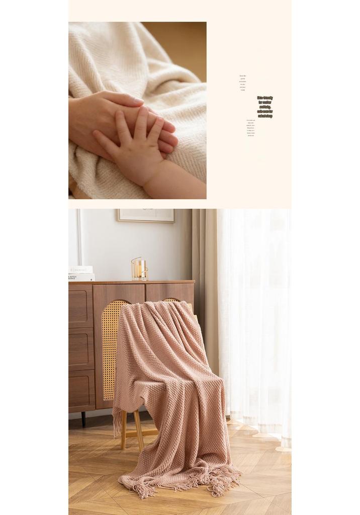 Simple Style Decorative Wool Blanket for Home or Sofa Use