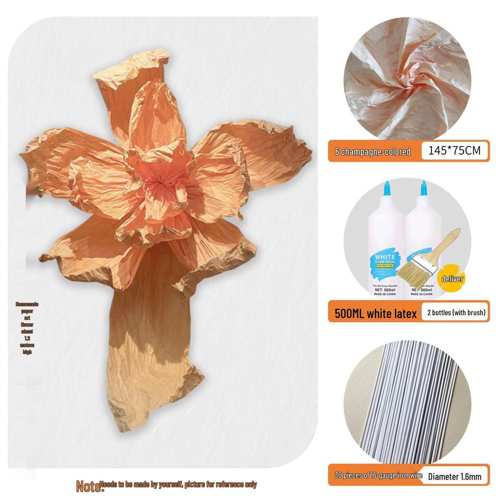 1.2m Wedding Hand-Rubbed Butterfly Pleated Crepe Paper Sheets for Floral Art