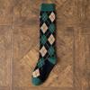 Fashion Plaid Women Stockings Long Socks Stockings Women College Style Knitted Cotton Knee Socks Stockings Japanese School Girls