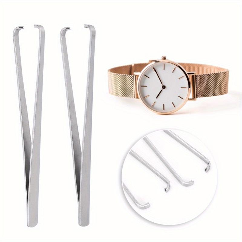 2 pinzas de acero para extraer las manecillas del reloj (minutos, segundos y horas). Herramienta para la reparación de manecillas de relojes.