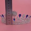 Luxury Elegant Blue Rhinestone Bridal Tiara Crystal Wedding Quinceanera Tiaras And Crowns Pageant Tiara Hair Jewelry Accessories