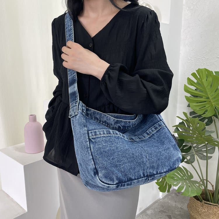 Ladies Washed Denim Bag Crossbody Bag Shoulder Bag