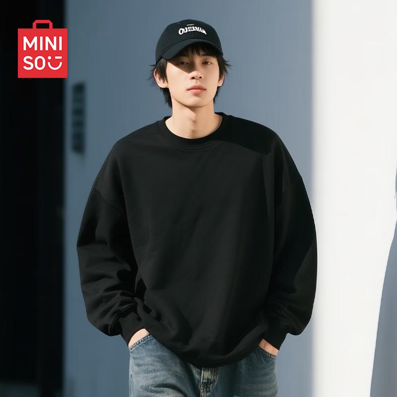 MINISO Men's Casual Crew Neck Sweatshirt