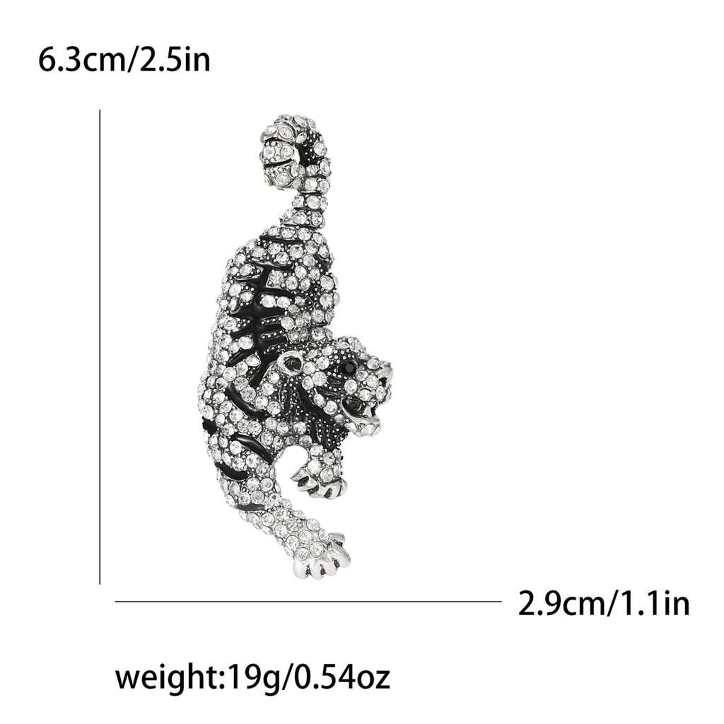 Vintage Personality Tiger Styling Brooch Alloy Rhinestone Brooch Sales Fashion Clothing Accessories Pins