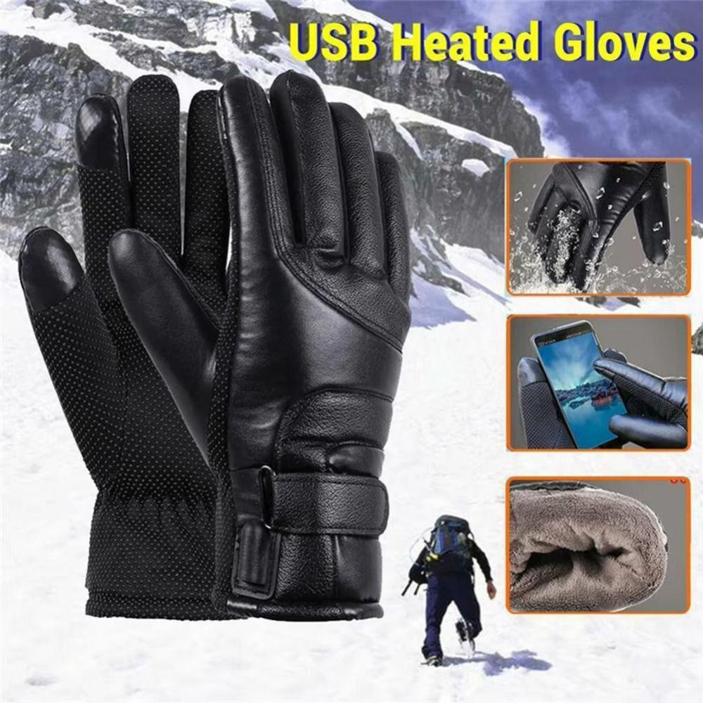 Full Finger Heating Thermal Mitten  Electric Heated Gloves  Outdoor Activities