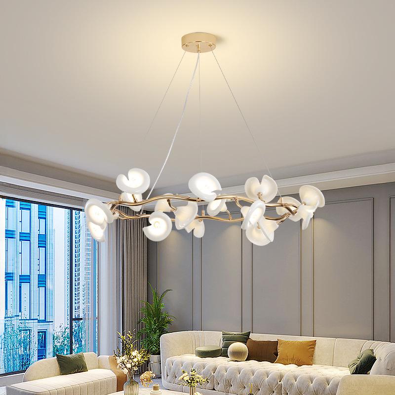 Modern Minimalist Ceramic Floral Lighting Designer Living Room Pendant Light