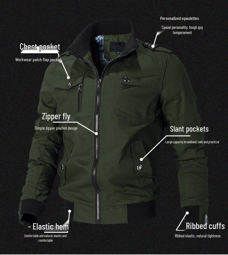 2023 Herbst/Winter Herren Baumwolle Arbeitskleidung Freizeitjacke