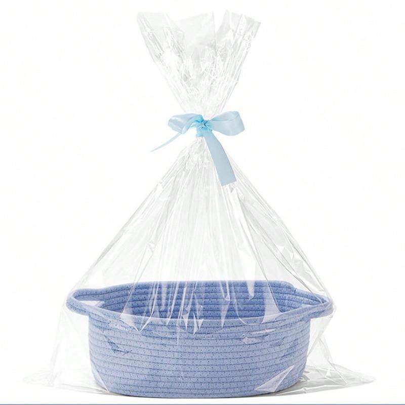 1 Cute Woven Storage Basket With Handle, Suitable For Gift Giving, Storage Decoration Organizer Toy Storage Basket