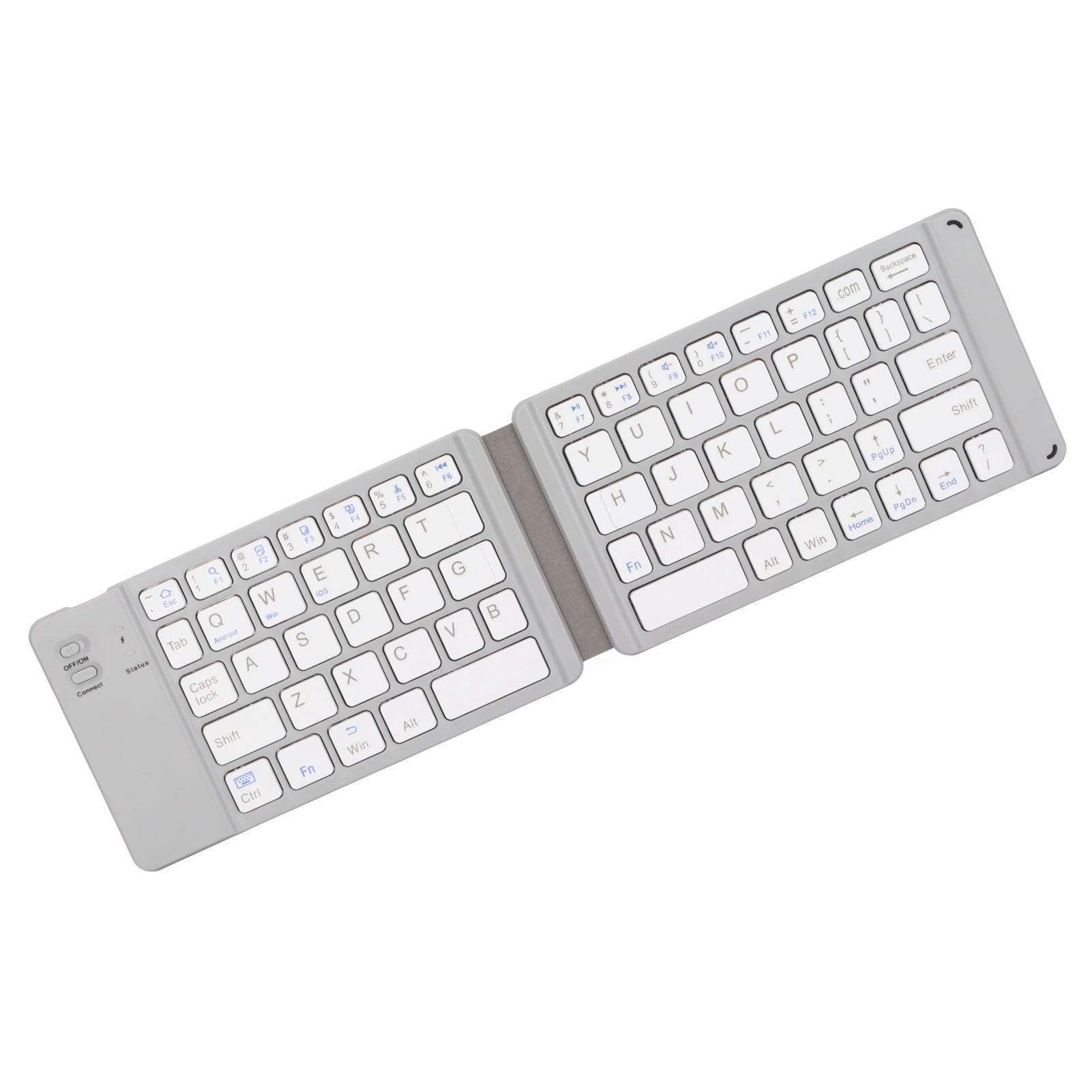 

Складна бездротова клавіатура Перезаряджувана Довгий час очікування Кишенькового розміру Портативна клавіатура для смартфона білий