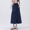2026 Japanischer Stil Damen High Waist Eis Seide Cargohosenrock - Sommer Schlankmachend Locker Weiter Bein