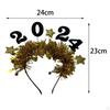 Happy Year Headband Decoration Women and Girls Glitter Star Sequins Hairbands for