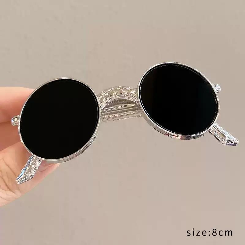 Clip de Primavera de Circonita Blanca Flor de Pedrería Brillante Clip Superior Clip Horizontal Elegante Adorno para el Cabello de Moda para Madres