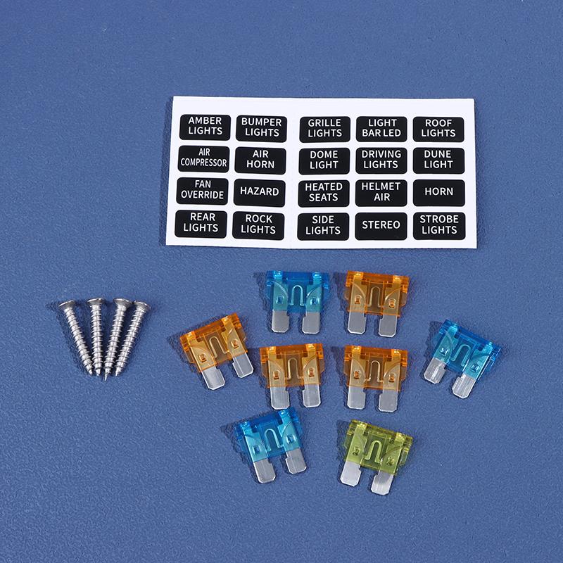 6/12 Way Blade Fuse 12-24V Car Boat Fuse Box Holder With Plastic Cover For Power Panel Board Camper Fuse1/2Pcs