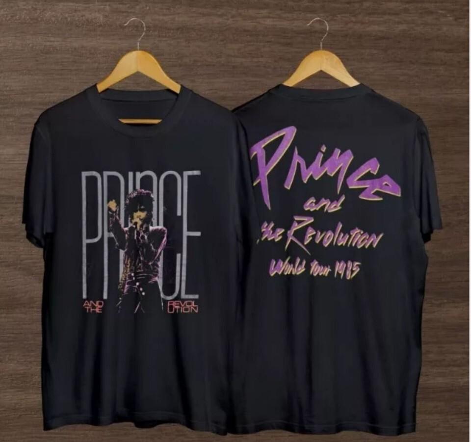 Vintage 1985 Prince And The Revolution Purple Rain World Tour Shirt Unisex T-Shirt M