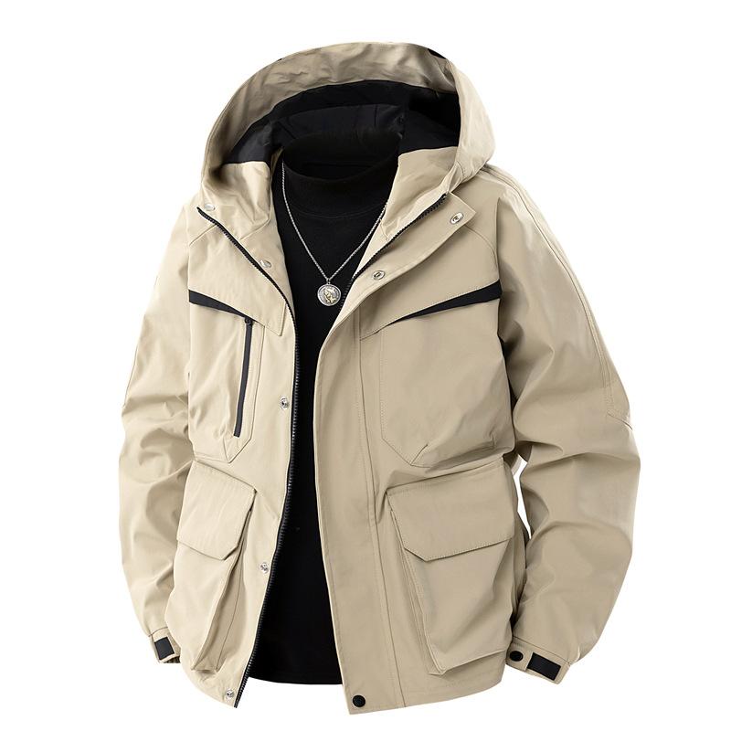 3D Picture Spring New Outdoor Jacket Men's Work Pocket Jacket Waterproof and Stain-proof Jacket