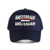 Berretto da Baseball in Cotone Lavato Vintage Amsterdam Berretto da Baseball Moda Unisex Cappello da Sole Donna Sport all'Aperto Cappellino Snapback