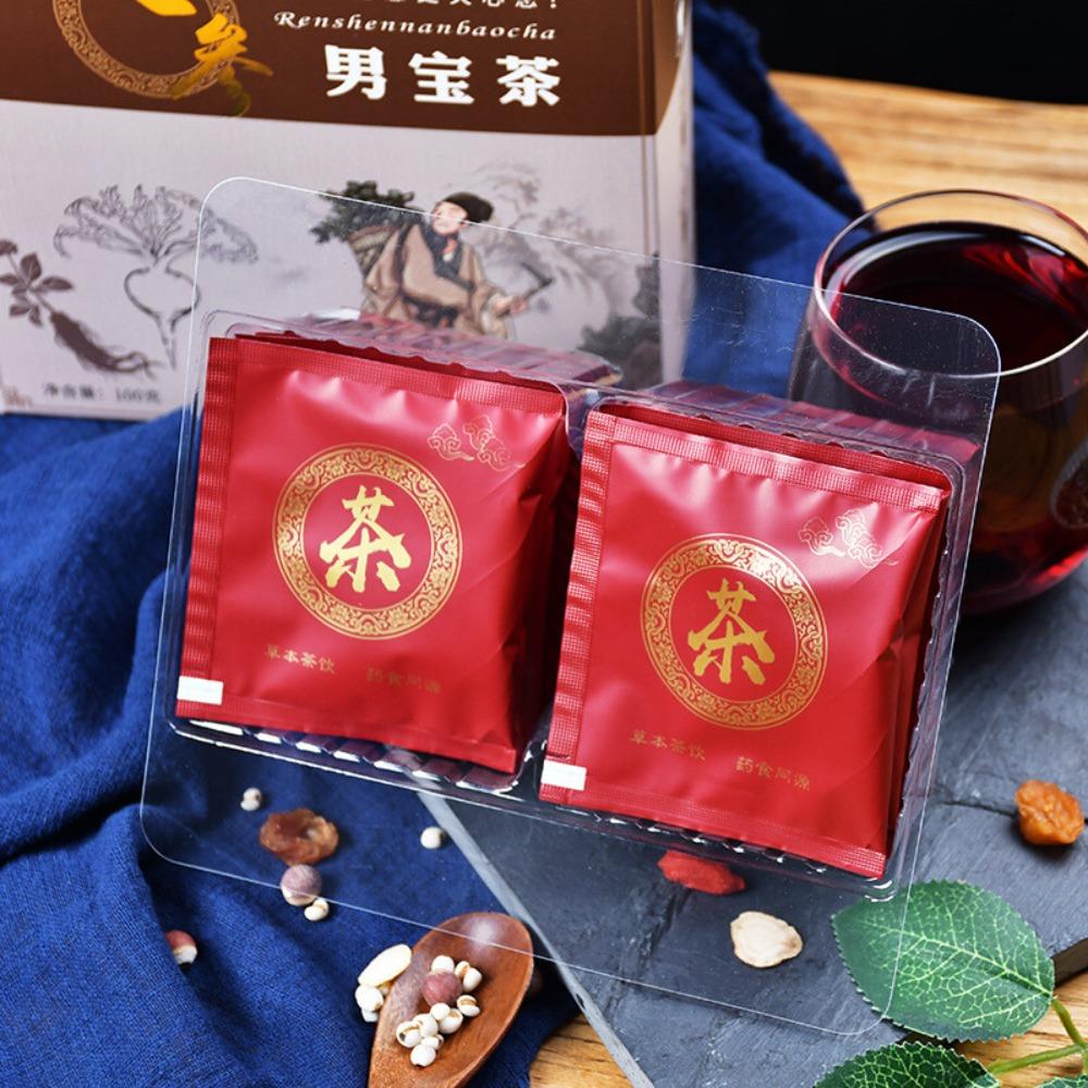 5g*20 Bustine Tè Biologico Ginseng Bacche di Goji Miscela Erboristica Supporto Immunitario